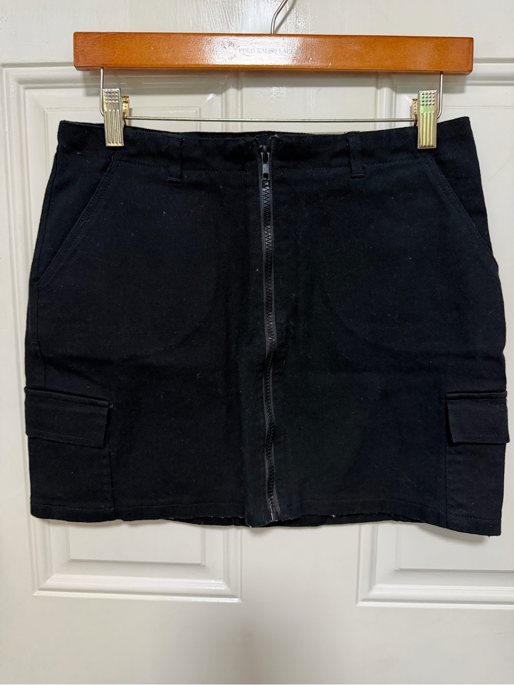 Rue21 Black Front Zip Cargo Mini Skirt